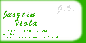 jusztin viola business card